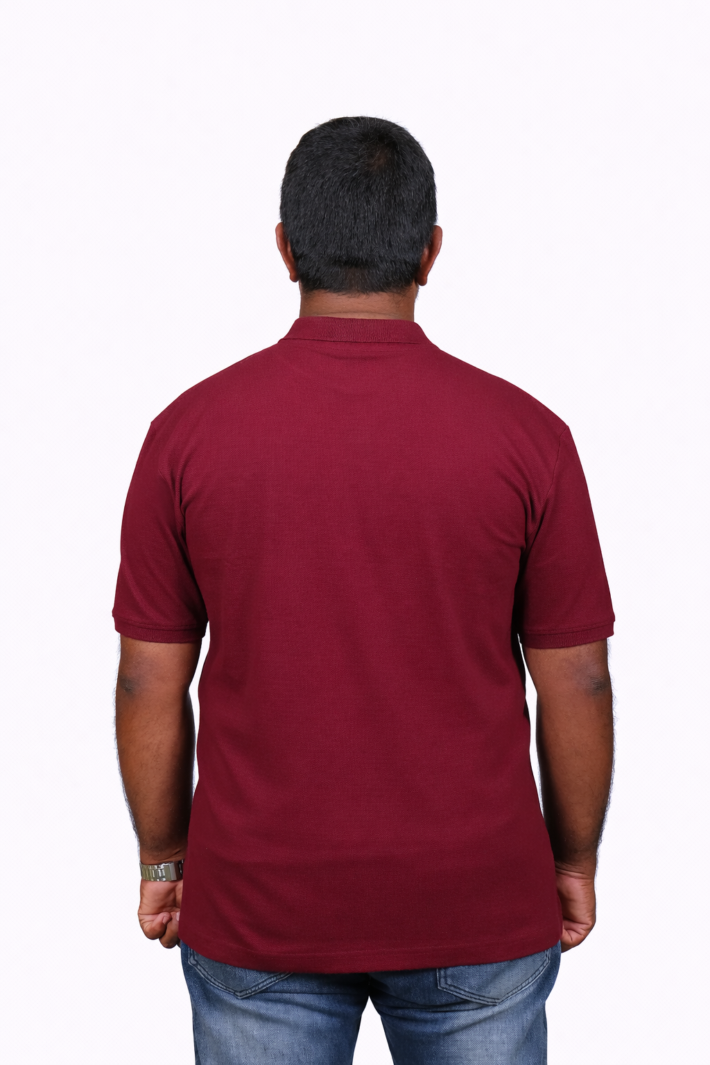 Maroon Polo T-Shirt – 240 GSM Premium - Image 2