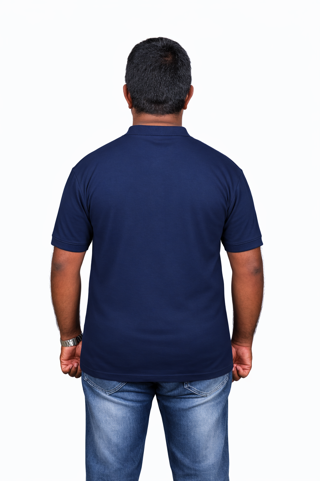 Navy Polo T-Shirt – 240 GSM Premium - Image 2