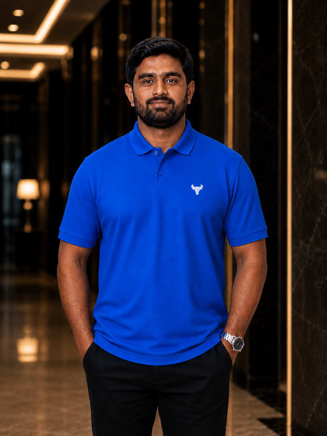 Premium Royal Blue Polo โ 240 GSM - Image 2