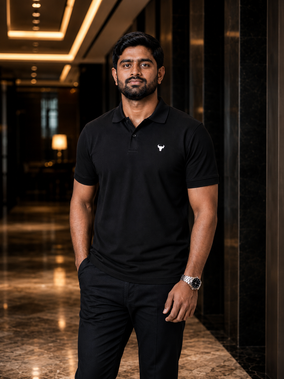 Premium Black Polo β 240 GSM