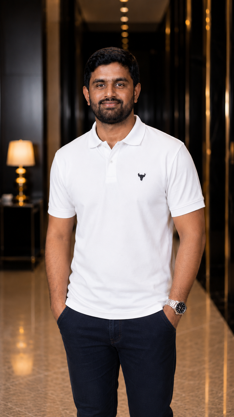Premium White Polo โ 240 GSM - Image 2