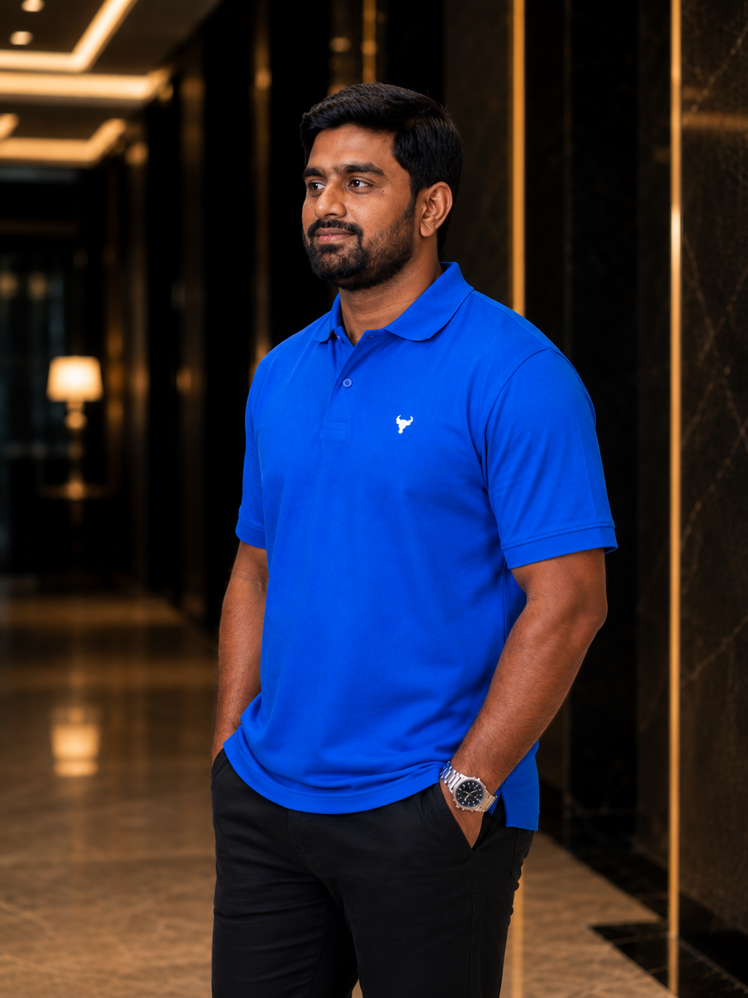 Premium Royal Blue Polo โ 240 GSM - Image 3