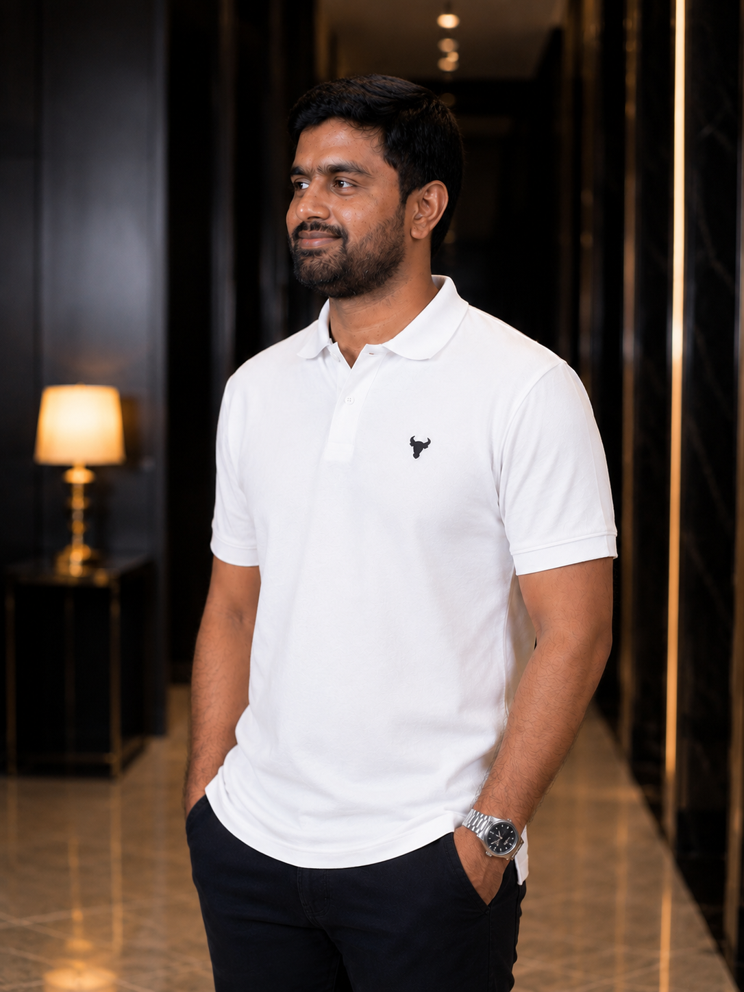 Premium White Polo โ 240 GSM - Image 3